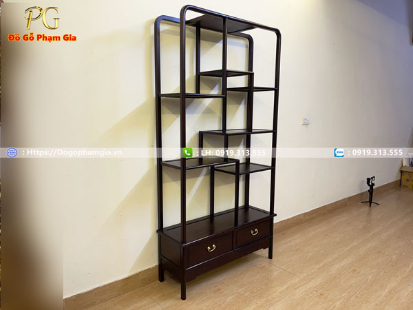 Tủ bày đồ phòng khách dáng tàu đẹp